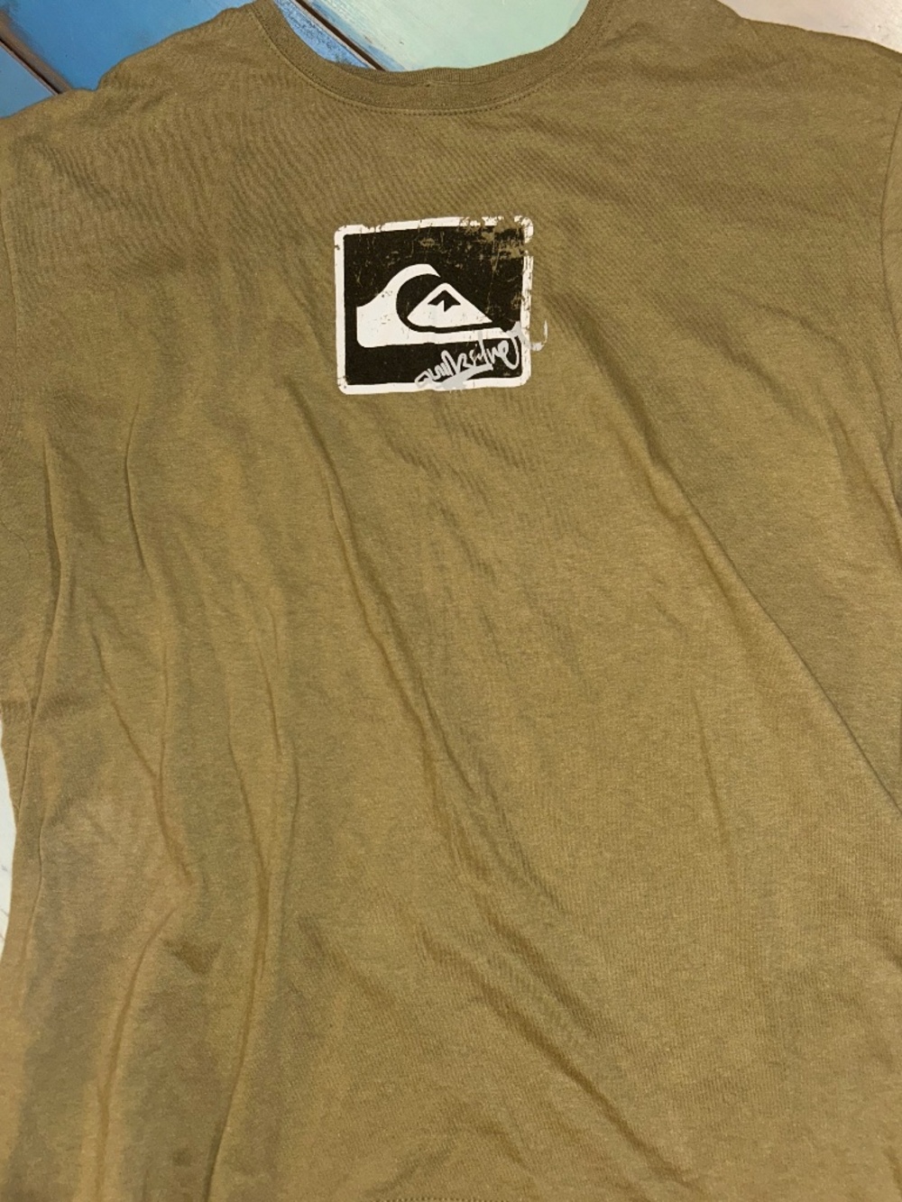 Quiksilver Olive Green Graphic Tee Men’s XL Slim Fit